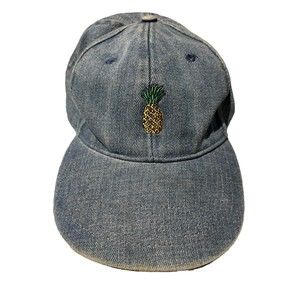 City Hunters denim adjustable strap back hat pineapple
